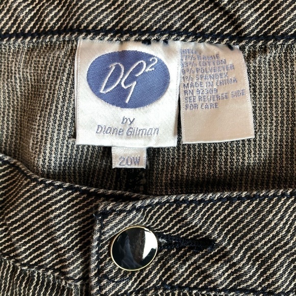 DG2 by Diane Gilman pinstripe jeans plus size 20W - Picture 7 of 10